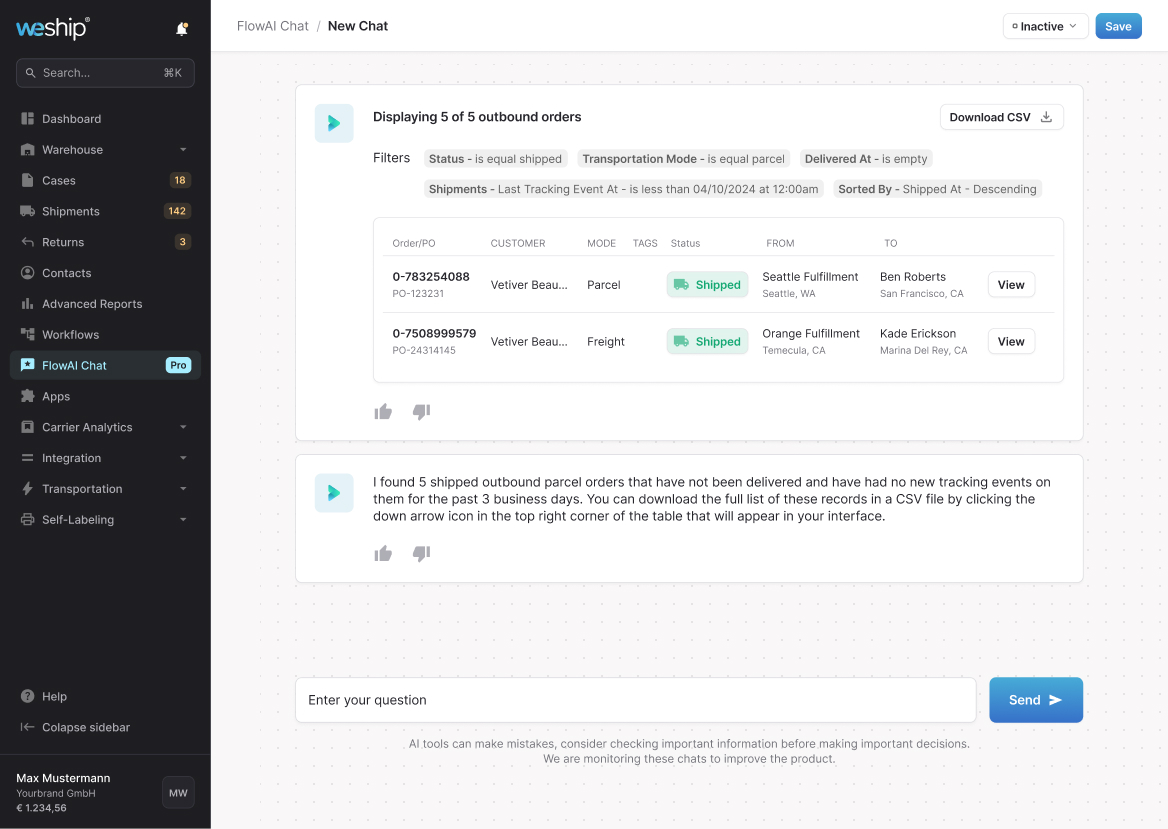 weship - Flow OMS - FlowAI Chat