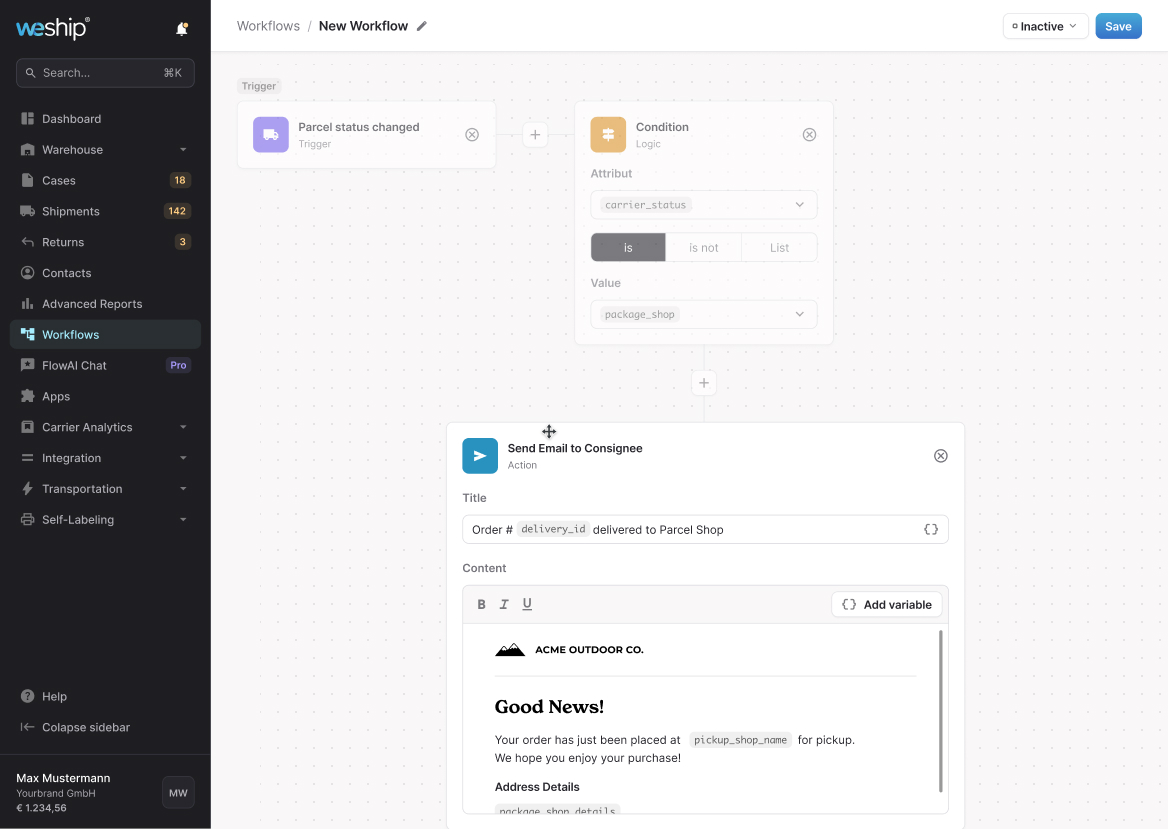 weship - Flow OMS - Workflow Builder